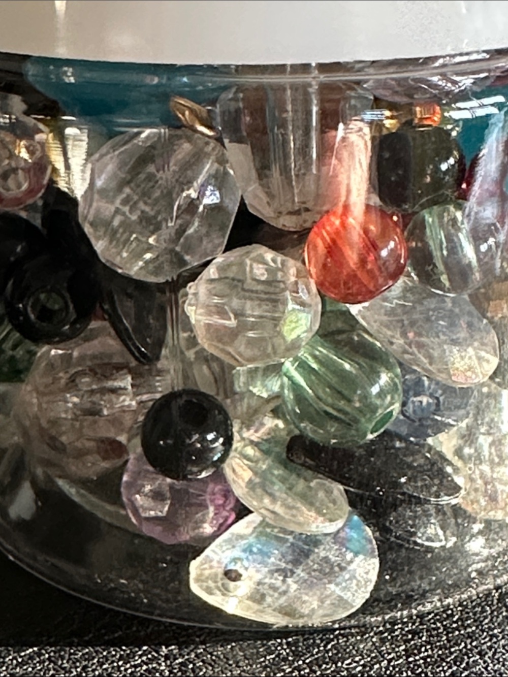 6.  Acrylic Mixed Loose Bead 2oz Jar